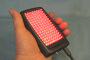 Handheld red LED light panel 660nm 120 LEDs