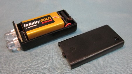 2 watt mini flashlight inside view